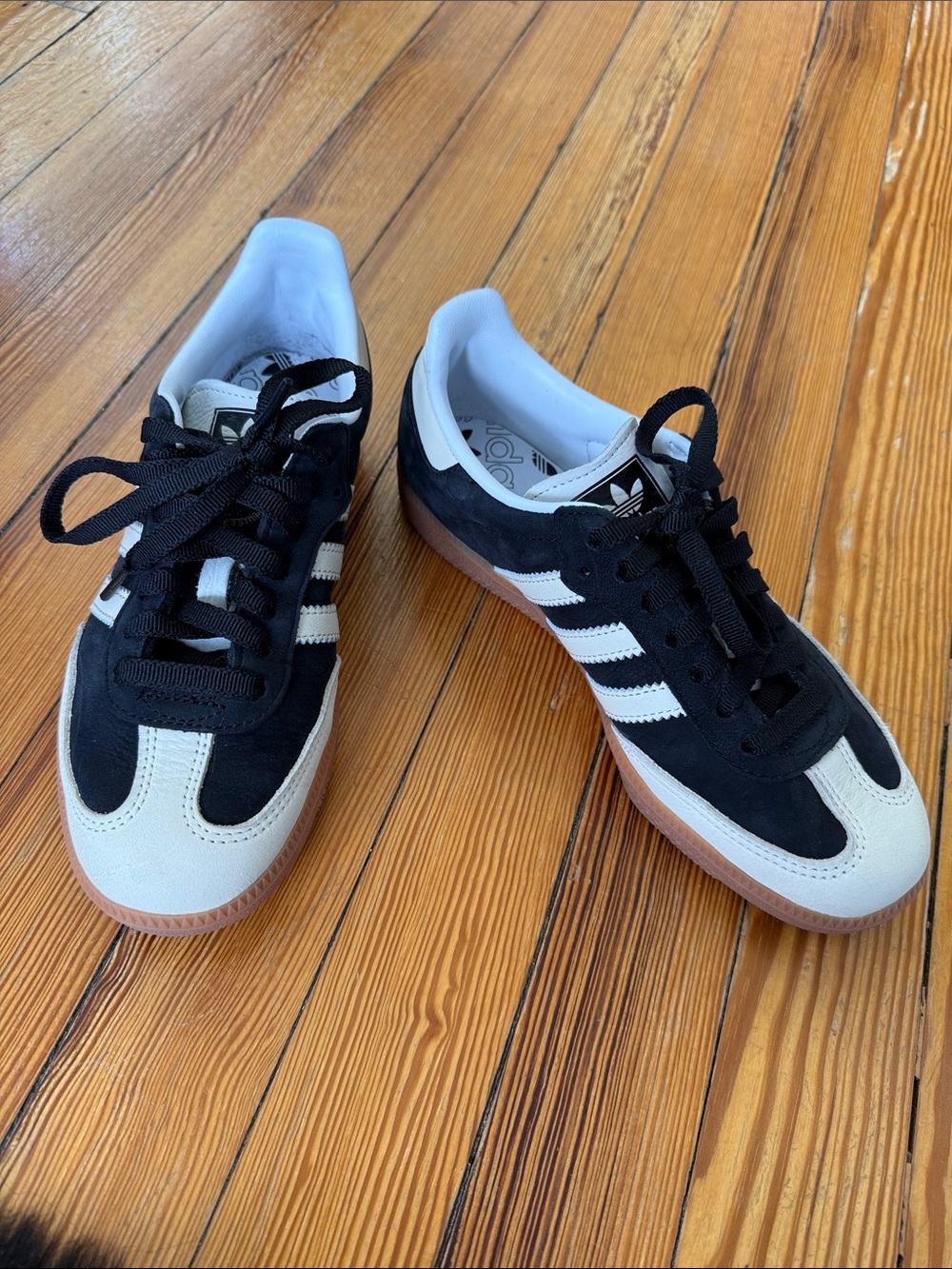 Adidas OG Wonder Black and White Suede Low-Top Samba Sneakers